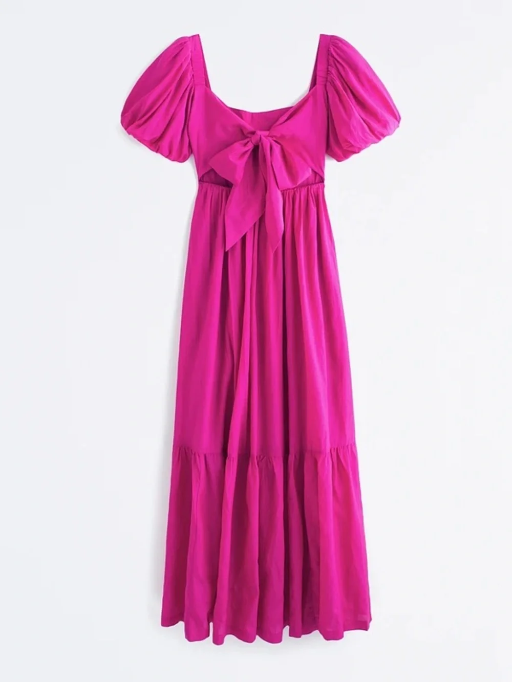 Abercrombie Emerson Puff-Sleeve Maxi Dress - Square Neck